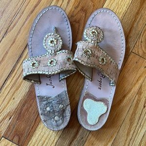 Gold and cork jack rogers